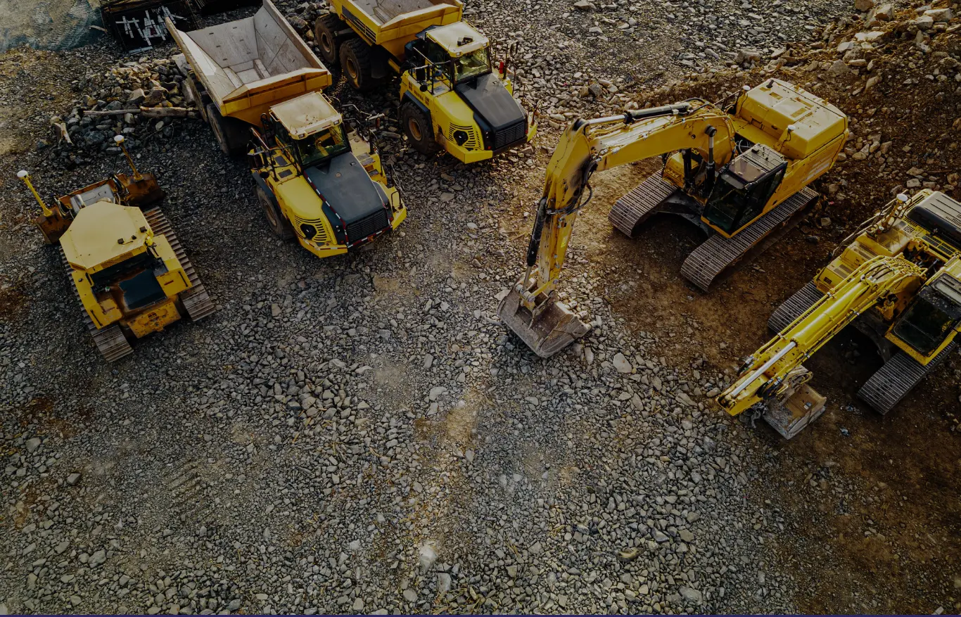 Plant hire machinery